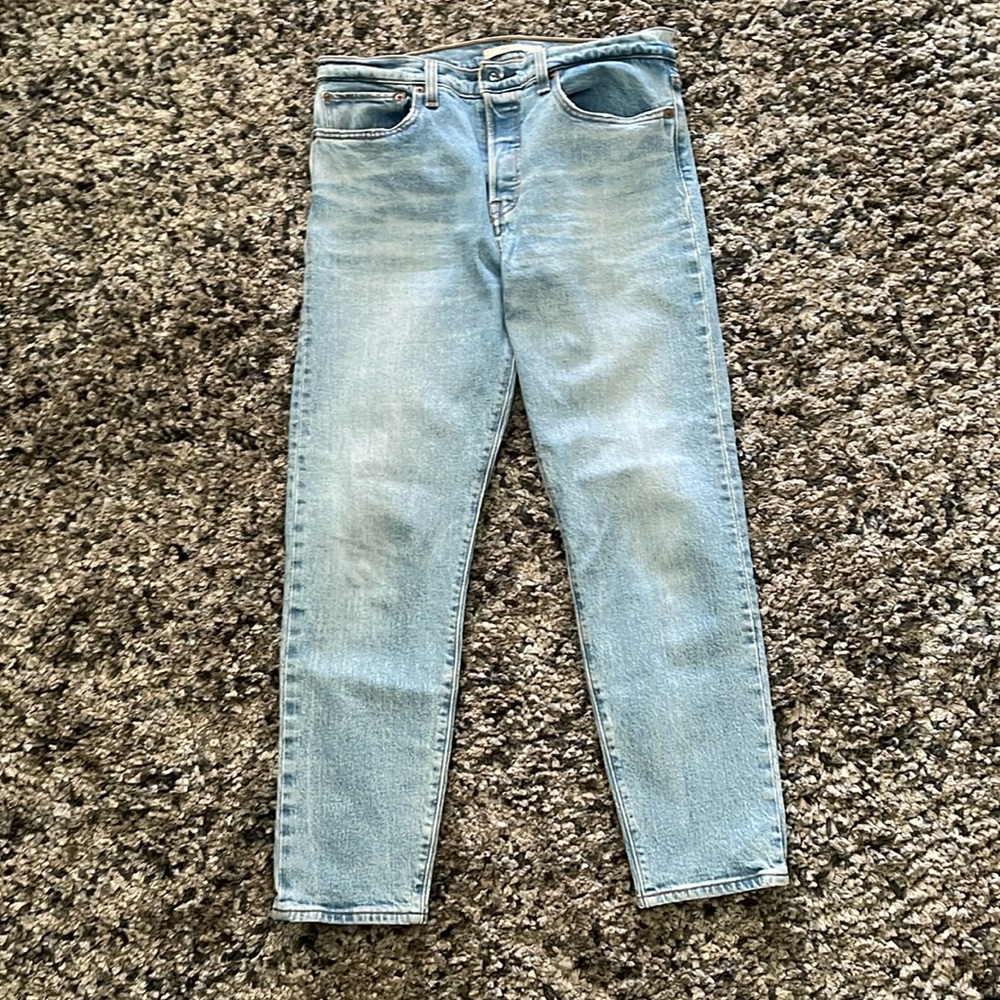 Levi’s 4 Button Wedge Straight Fit Size 30 Ankle Light Blue Non-Stretch